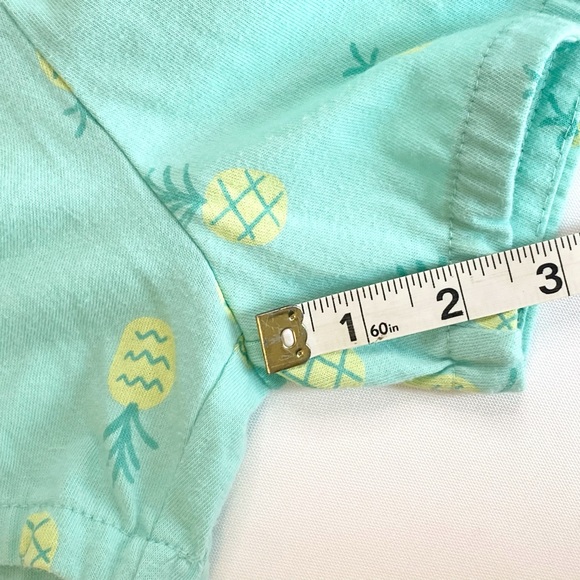 Cat & Jack Girls Pineapple Romper | Turquoise | Size 10/12 - Picture 8 of 10